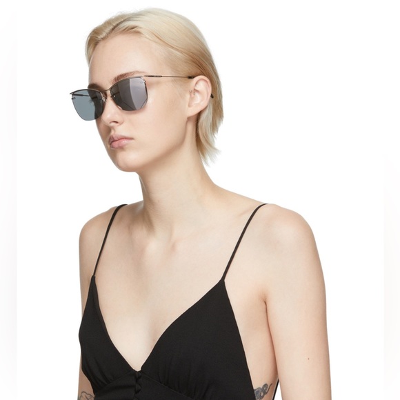 Saint Laurent SL464 Silver Grey Sunglasses - Picture 4 of 13